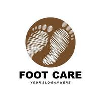 Foot Care Logo Design Health Illustration Woman Pedicure Salon Vector