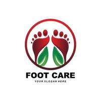 Foot Care Logo Design Health Illustration Woman Pedicure Salon Vector