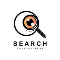 Search Logo Design, Detective Illustration, Home search, Glass Lens, Company Brand Vector