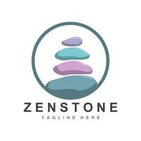 Balance Stone Logo Design, Vector Therapy Stone, Massage Stone, Hot Stone And Zenstone, Product Brand Illustration