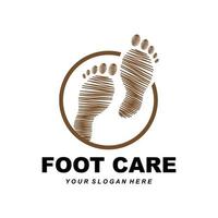 Foot Care Logo Design Health Illustration Woman Pedicure Salon Vector