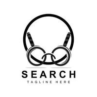 Search Logo Design, Detective Illustration, Home search, Glass Lens, Company Brand Vector