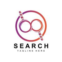 Search Logo Design, Detective Illustration, Home search, Glass Lens, Company Brand Vector