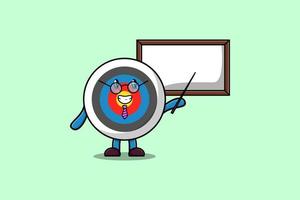 cartoon Archery target teaching with whiteboard vector