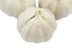 garlic isolated on white background with clipping path inside photo