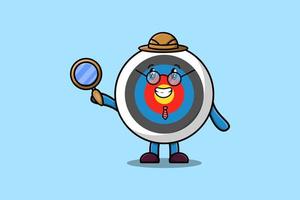 Cute cartoon character Archery target detective vector