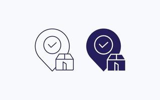 logistics location, Package place vector icon