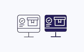 e commerce Application, product details Desktop Illustration vector icon