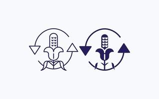 Corn, agriculture tech vector icon