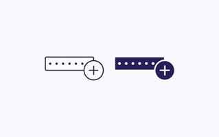 Add security password vector icon