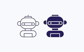 Ai Analytics, robot technology vector icon