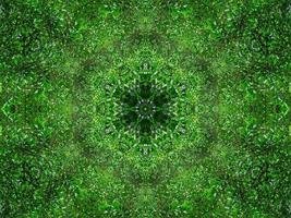 Abstract kaleidoscope background. Beautiful multicolor kaleidoscope texture. Unique kaleidoscope design. with dark green and light green base colors photo