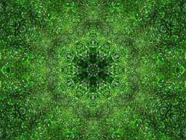 Abstract kaleidoscope background. Beautiful multicolor kaleidoscope texture. Unique kaleidoscope design. with dark green and light green base colors photo