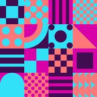 Geometric vector pattern design in Bauhaus styles, background design, for web design, business card, invitation card, poster, landing page, book cover design.