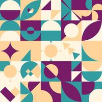 Geometric vector pattern design in Bauhaus styles, background design, for web design, business card, invitation card, poster, landing page, book cover design.