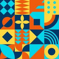 Geometric vector pattern design in Bauhaus styles, background design, for web design, business card, invitation card, poster, landing page, book cover design.