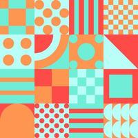 Geometric vector pattern design in Bauhaus styles, background design, for web design, business card, invitation card, poster, landing page, book cover design.