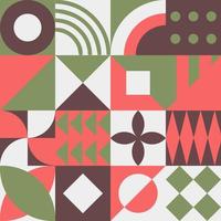 Geometric vector pattern design in Bauhaus styles, background design, for web design, business card, invitation card, poster, landing page, book cover design.