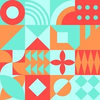 Geometric vector pattern design in Bauhaus styles, background design, for web design, business card, invitation card, poster, landing page, book cover design.