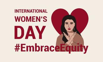 International Women is Day. EmbraceEquity. Women in leadership, woman empowerment, gender equality concepts. Crowd of women of diverse age, races and occupation. Vector horizontal banner