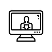 computer icon and presentation icon vector