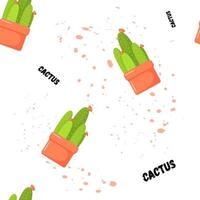 cactus with orange blots pattern vector