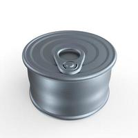 tin can isolated on white background photo