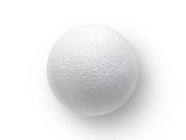 Styrofoam ball on white background photo