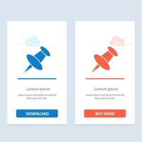 Marker Pin Mark  Blue and Red Download and Buy Now web Widget Card Template vector