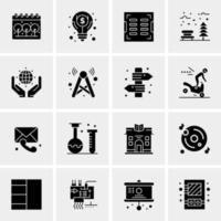 16 iconos de negocios universales vector ilustración de icono creativo para usar en proyectos relacionados con la web y dispositivos móviles