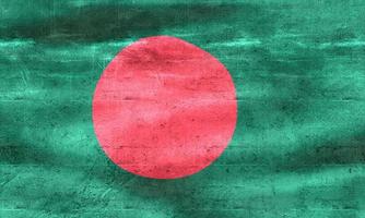 bandera de bangladesh - bandera de tela ondeante realista foto