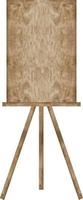Watercolor vertical wood empty signboard on three legs vector