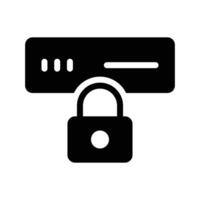 database lock vector illustration on a background.Premium quality symbols.vector icons for concept and graphic design.