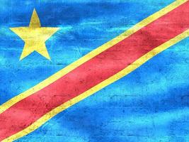 Democratic Republic of the Congo flag - realistic waving fabric flag photo