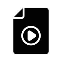 ilustración de vector de archivo de video en un fondo. símbolos de calidad premium. iconos vectoriales para concepto y diseño gráfico.