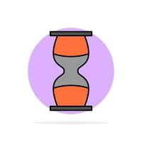 Hourglass Business Clock Sand clock Time Timer Abstract Circle Background Flat color Icon vector