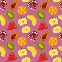 Vector pattern with fruit slices