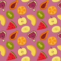 Vector pattern with fruit slices