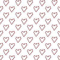 Pattern Candy cane hearts symbol on white.Vector illustration of christmas candy heart. Hand drawn candy cane hearts vector