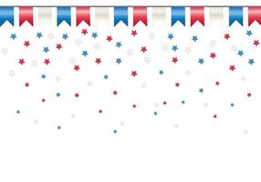 American or chile flag color concept.White background with colorful stars and flags. vector