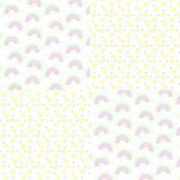 Set of cute patterns with rainbows pattern and hearts. For baby girls,for fabric, scrapbooking, wallpaper projects. Vector illustration