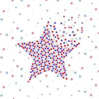 American Patriot Day star dust flying in colors of USA flag background, blue, white and red stars vector