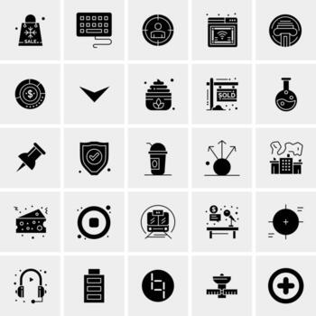 25 iconos de negocios universales vector ilustración de icono creativo para usar en proyectos relacionados con la web y dispositivos móviles