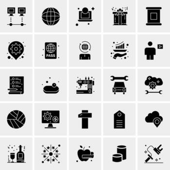 25 iconos de negocios universales vector ilustración de icono creativo para usar en proyectos relacionados con la web y dispositivos móviles
