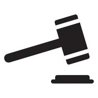 Judge Wood Hammer vector illustration, auction, flat design, judgment, auction icon can be used for web and mobile