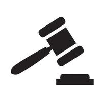 Judge Wood Hammer vector illustration, auction, flat design, judgment, auction icon can be used for web and mobile