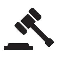 Judge Wood Hammer vector illustration, auction, flat design, judgment, auction icon can be used for web and mobile