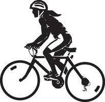 icono de bicicleta. símbolo de la carrera de bicicletas. icono plano de la carrera ciclista. señal de ciclista. silueta de ciclista de carretera. logotipo deportivo vector