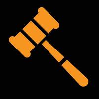 Judge Wood Hammer vector illustration, auction, flat design, judgment, auction icon can be used for web and mobile