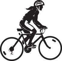 icono de bicicleta. símbolo de la carrera de bicicletas. icono plano de la carrera ciclista. señal de ciclista. silueta de ciclista de carretera. logotipo deportivo vector